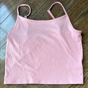 American Eagle Outfitters Light Pink Ribbed Tanktop